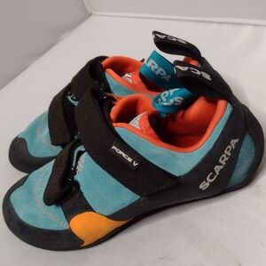Scarpa Force V Climbing Shoes Euro 38 Men's 6 Women's 7 Blue Orange B6